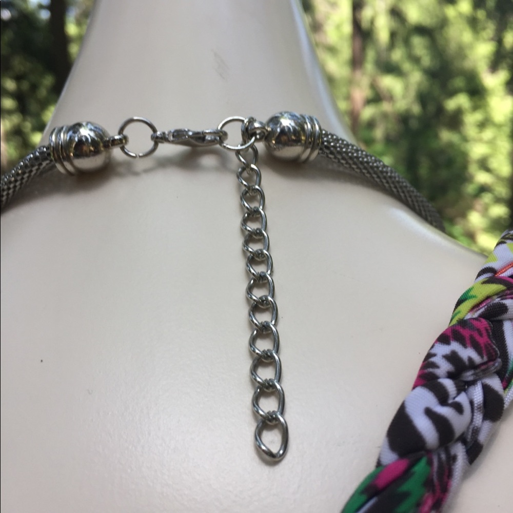 Silver bangle bracelet silver statement chunky chain necklace vintage je… - Picture 11 of 14